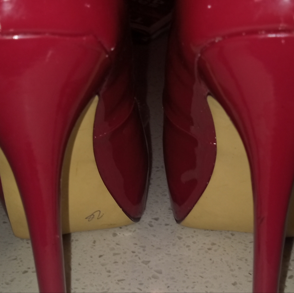 Steve Madden, maroon, Y2K Platform Heels size 7.5 - Picture 3 of 4